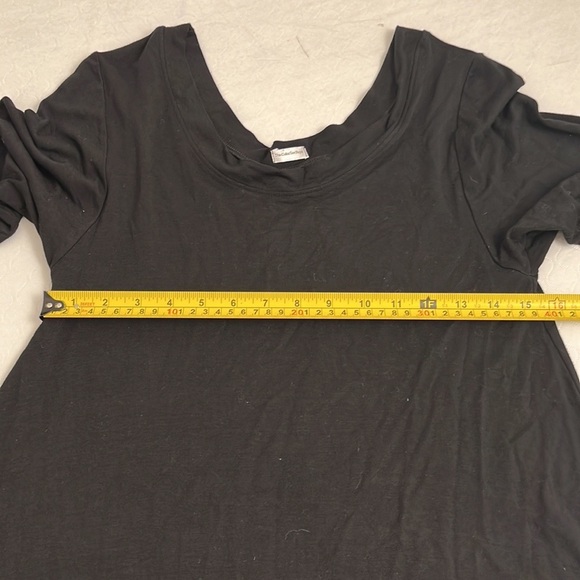 Boho half tie-dye tunic in black with rainbow tie dye S/M - Picture 9 of 12